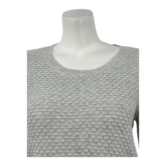 Madewell Sweater Women XXS Gray Landmark Texture Zipper Knit Minimalist‎ Staple - Picture 2 of 8